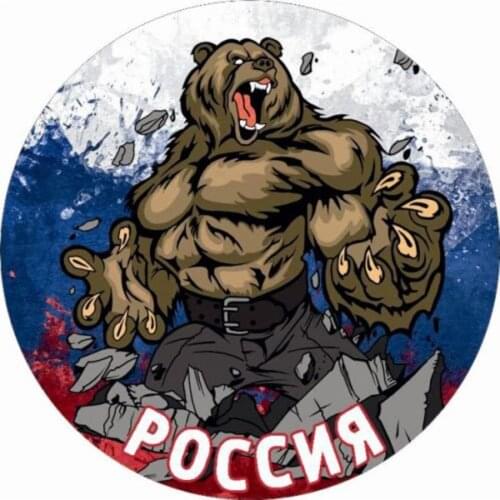 Cartoons Car Sticker Russia Bear Animals Accessories Car Styling Vinyl Motorcycl Decals Cover Scratches PVC 13cm X 13cm