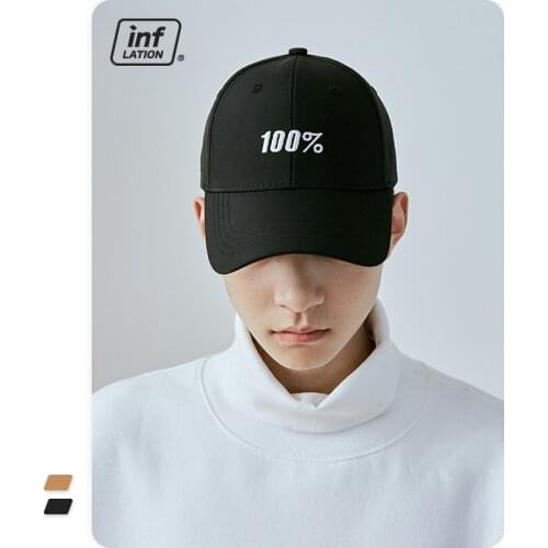INFLATION Mens Fashion Adjustable Baseball Cap Unisex Pure Color Letter Embroidery Outdoor Sun Hat Men 246CI2020