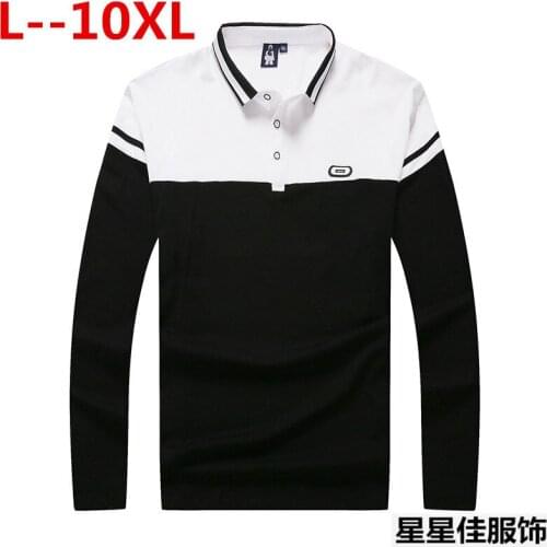 10XL 8XL 6XL New Polo Hombre Shirt Men Fashion Collar shirts Long Sleeve Casual Camisetas Masculinas Plus Size Polos Sweatshirts