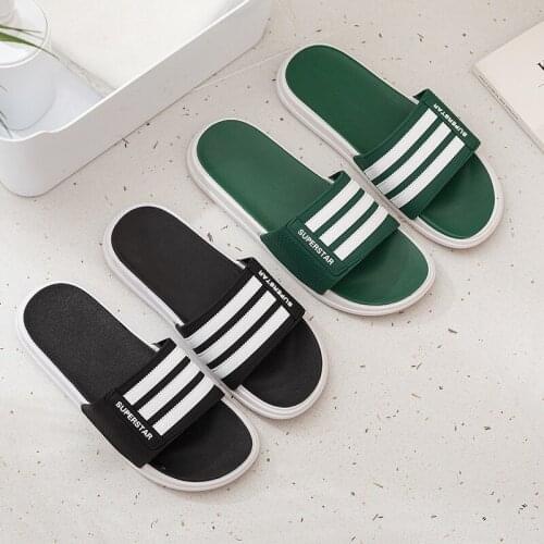 2021 summer new mens and womens slippers indoor and outdoor atmospheric home couples non-slip wear-resistant sandals 36 - 45