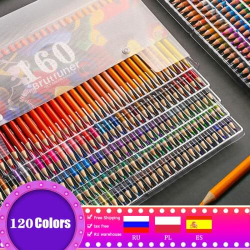 Sketching Painting Oil Pencil Artist Professional Color Pencils Set 48/160 Colors For Kids Students Drawing School Art Supplies