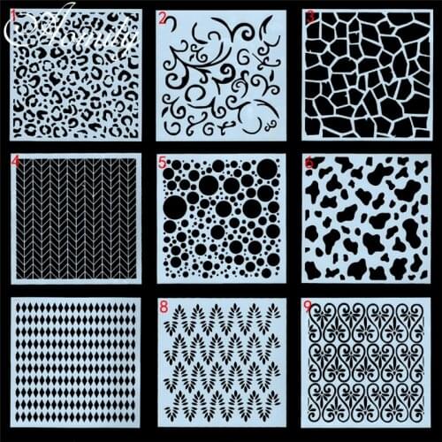 Amoliy Plastic Cake Stencils Flower Spray Stencils Fondant Mold Pattern Printing Pastry Mold Baking Tools Cake Decorating Tools