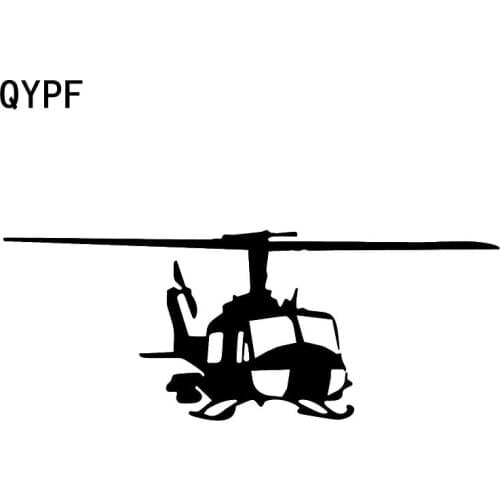 QYPF 18.2cm*7.2cm Characteristic Design Style Helicopter Car Sticker Vinyl Delicate Decal Art Graphical C18-0694