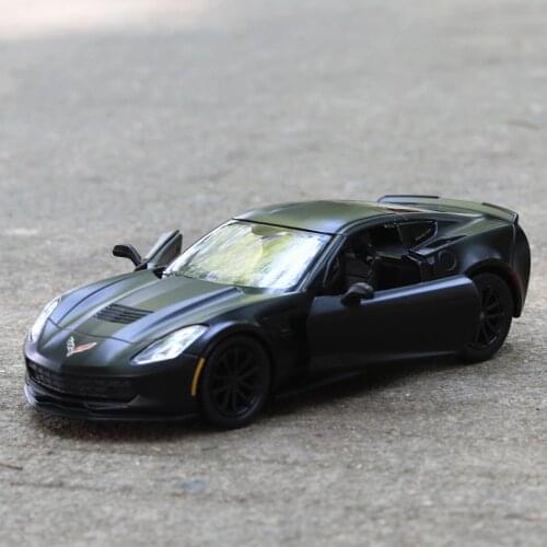 Christmas Toys Diecast 1:36 Alloy Model Car Chevrolet C7 Simulation Metal Vechicle Supercar for Childrens Birthday New Gift Boy