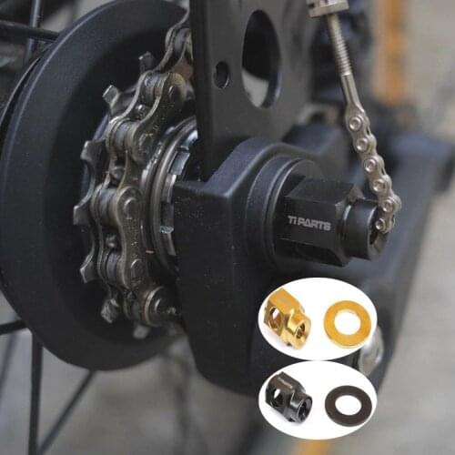 Folding bicycle chain tensioner inner shifting nut titanium for bromtpon internal shifting chain tensioner screw black gold
