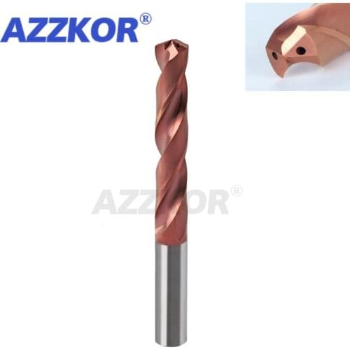5D Inner Cold Drill Carbide Alloy Tungsten Steel Twist Drill Super Hard Stainless Bit Straight 100mm Handle Spiral Coating Tools