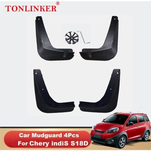 TONLINKER Mudguard For Chery indiS S18D 2011-2016 Mud Flaps Mudguards Splash Guards Fender Mudflaps 4Pcs Car Accessories