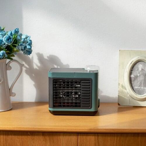 Negative Ion Air Conditioning Fan Desktop Air Cooler Mini Water Cooling Fan Portable Air Conditioner Humidifier Purifier USB
