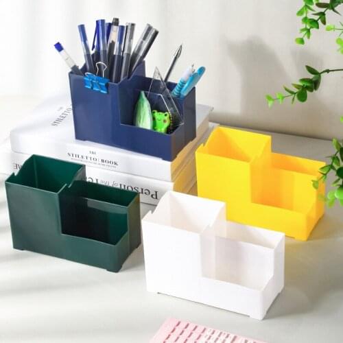Large Capacity Desk Pen Holder Pencil Storage Box Desktop Organizer Stand Case School Office Stationery kawaii desk accessories