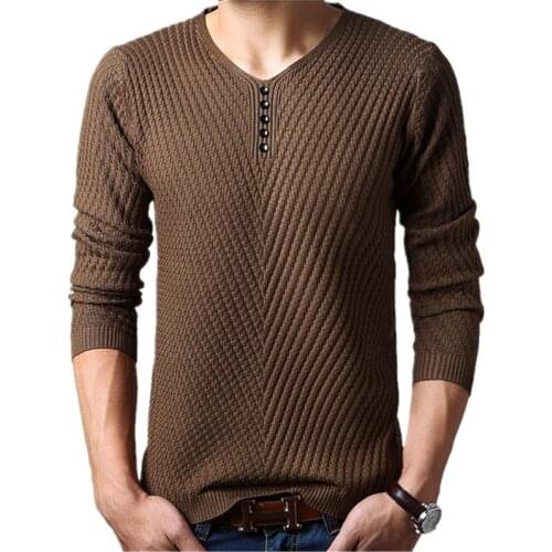 M-4XL Winter Henley Neck Sweater Men Cashmere Pullover Christmas Sweater Mens Knitted Sweaters Pull Homme Jersey Hombre 2021