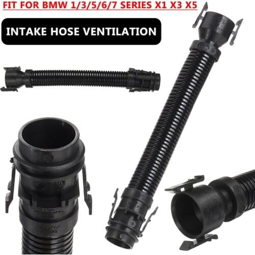 1pc Black Car Auto Intake Hose Ventilation 13717803842 Fit For BMW 1/3/5/6/7 series X1 X3 X5 Repair Accessories Parts