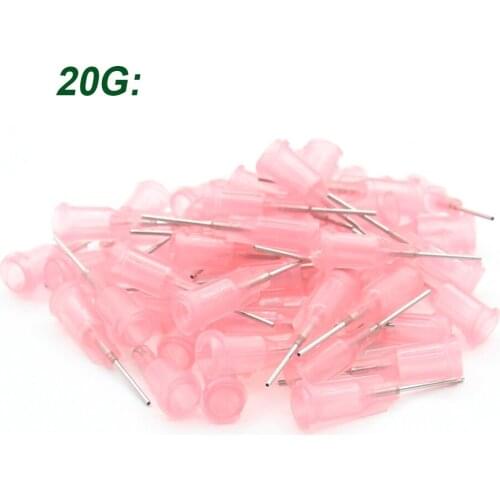 100pcs 20G Precision passivated S.S. Dispense Tip with PP Safetylok hub, 0.5" Tubing Length glue dispenser needles DropShipping