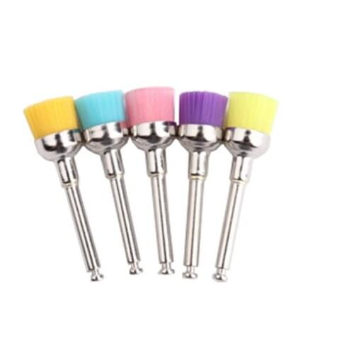 100Pcs/bag Dental Lab Materials Colorful Nylon Latch Small Flat Polishing Polisher Prophy Brushes Dentist Products