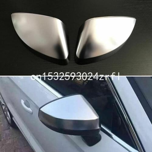 2pcs Silver ABS Chrome Side View Mirrors Replacement Caps Cover Fit For Audi A3 2014-19