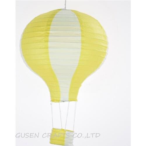 3pcs/lot 30cm (12inch) Hanging Rainbow Hot Air Balloon yellow Paper Lantern Kids Birthday Party Decorations