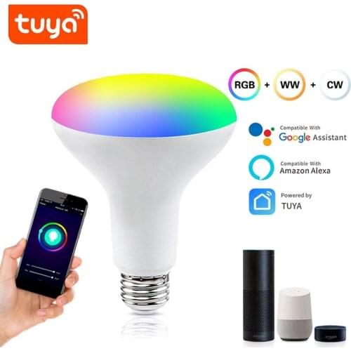 9W E27 Samrt LED Light Bulb Wifi RGB+CW smart Life home work with Aleax/Google Assistant AC 100-265V Dimmable Spotlight bulb