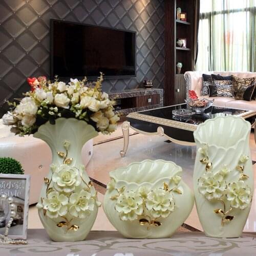 C Home Decoration Vase luxurious clubhouse living room decorative flower pottery vase wedding gift