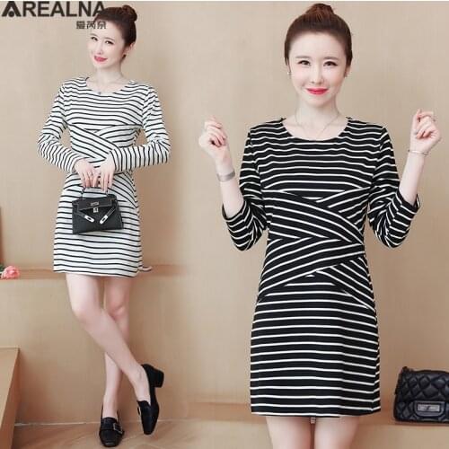 T Shirt Women Striped O-Neck Casual Harajuku Tshirt Long Sleeve Korean Fashion Long Shirt T-shirty Damskie Top Women Shirts 5XL