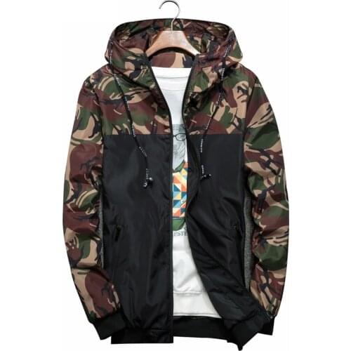 Asstseries Spring Autumn Mens Jackets Camouflage Military Hooded Coats Casual Zipper Male Windbreaker Men Brand Clothing 6682