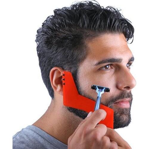 Fashion Men Perfect Lines Symmetry Beard Shaping Styling Template Stencil Tool Has a variety of different styles and functions