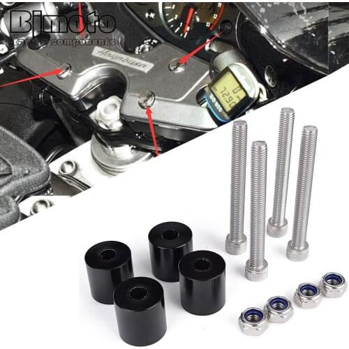 4Pcs Motorcycle GSXR 1300 Aluminum Alloy Handlebar Risers Height up Adapters For Suzuki GSXR1300 1999-2019