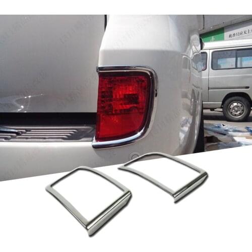 ABS Chrome Rear Lamp Trim Fog Lamp Frame Cover For Toyota Land Cruiser LC200 2016