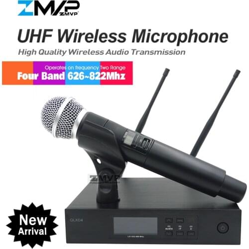 UHF Professional QLXD4 Performance Wireless Microphone System With Legendary SM58LC Handheld Transmitter For Live Vocals Karaoke