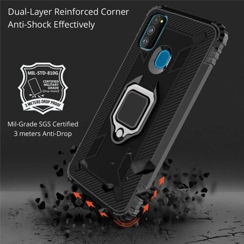 ShockProof Coque For Samsung Galaxy A51 A71 A50 A30S A31 A21S A41 A12 A32 Magnet Ring Case Cover For Samsung A01 A11 A70 A30 A20