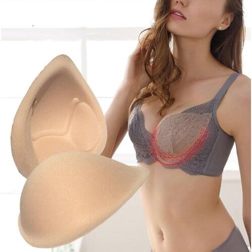 1Pair Realistic Strap Sponge Breast Forms Fake Boobs Enhancer Bra Padding Inserts for Swimsuits Crossdresser Cosplay