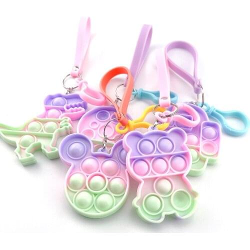 Cute Leather Cord Keychain Rodent Pioneer Key Chain Space Werewolf Mini Rodent Pioneer Decompression Pendant