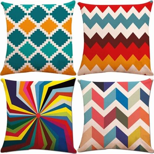 Scandinavian style, artistic stripe design, color printing, pillowcase, cushion cover, quilt cover, home decoration
