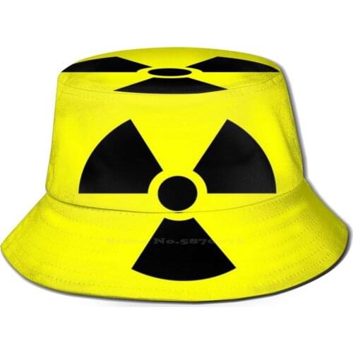 Radioactive Uv Protection Foldable Bucket Hats Women Men Mixedesigns 19 Health Fashion Motives Funny Claims Radioactive