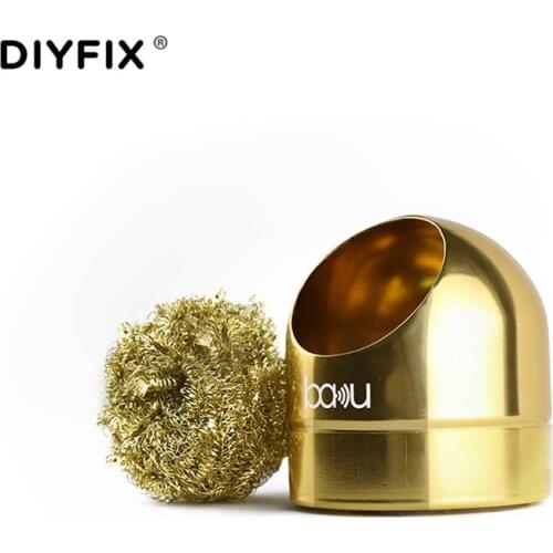DIYFIX Welding Soldering Iron Tip Cleaning Ball Wire Brush With Stand Holder Set Dry Stainless Steel Clean Hand Tool Set