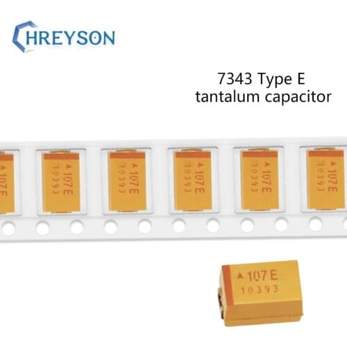 Tantalum Capacitor E type 7343 Accuracy 10% 10V 330 470UF 25V 68 100UF 107M 35 47UF 476K 50V 10UF 106K 10Pcs