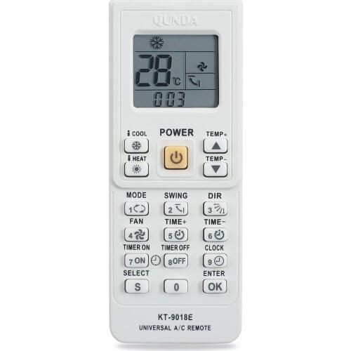 Air Conditioner air conditioning universal remote control suitable for toshiba panasonic sanyo nec fujitsu lg aux KT-9018e