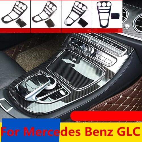 Inner Gear Shift Box Panel Cover Trim Overlay Protective film Auto Accessories Interior decoration For Mercedes Benz GLC