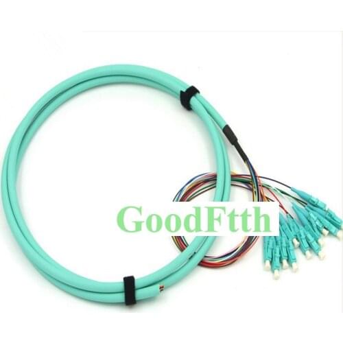 Fiber Optic Pigtail LC Multimode OM3 12 cores distribution 0.9mm GoodFtth 20-100m