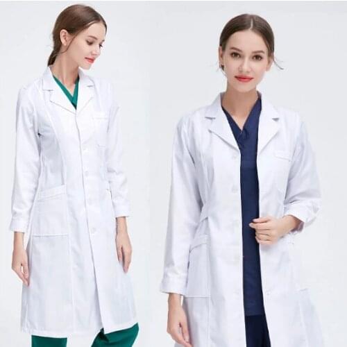 High Quality coat scrub work Beautician Mid Length Scrub Jackets Clothing women scrubs salon uniform spa uniforms