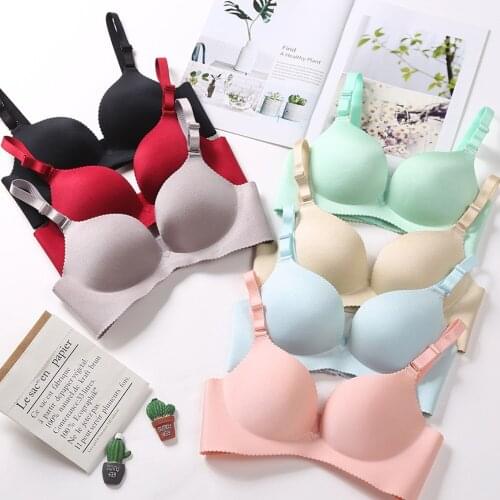 Bras for Women Seamless Sexy Bra Wire Free Gather Adjustable Push Up Bras Padded Bralette 30 32 34 36 38 A B C D Cup