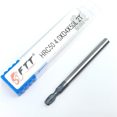 1PCS HRC50 4.0XD4X50L 2Flute Alloy Carbide Tungsten Steel Milling Cutter Milling Tools End Mill Endmills Solid Carbide Endmill