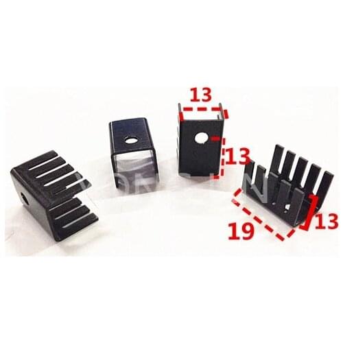 10PCS Heatsink Aluminum13*13*19MM radiator TO-220 Transistor radiator/ Aluminum Radiator / Aerotron radiator small