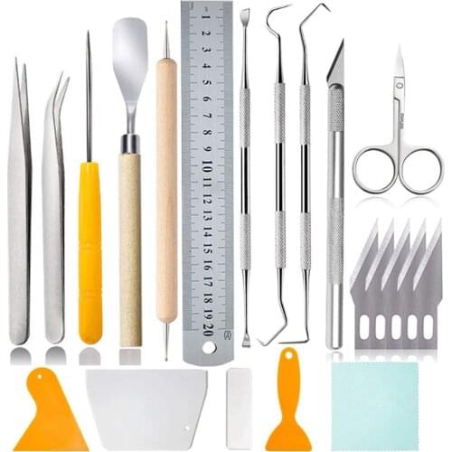 21Pcs Craft Basic Tools Set Vinyl Paper Weeding Tools Kit Multifunctional Silhouettes Cameos For Sewing Lettering DIY Tools 2021