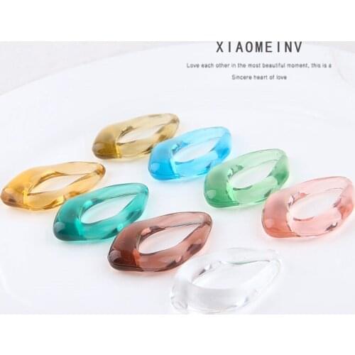 6pcs Wholesale Jewelry Jelly Color Transparent Irregular Geometric Resin Pendant Statement Earrings 2020 Material Accessories