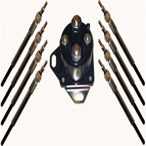 7.3L Power Stoke Diesel 8 Dual Core Glow Plug & Relay Solenoid For Ford