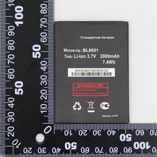 20pcs/lot High Capacity 2000mAh BL8601 battery for Fly IQ4505 Quad ERA Life 7 BL8601 mobile phone Batteries