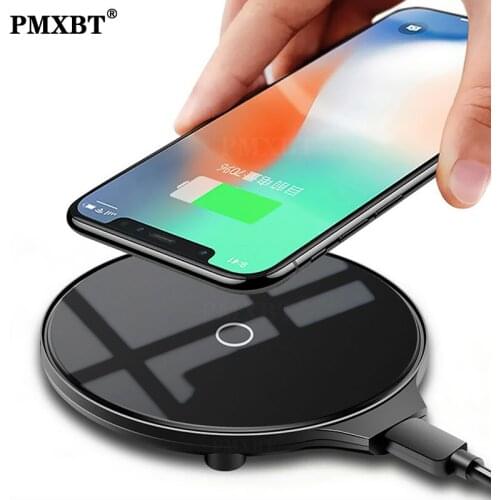 10W Fast Qi Wireless Charger Pad For IPhone 12 11Pro Max X XS Huawei P30 Pro Xiaomi MI10 Desktop Wireless Charging Quick Adapter