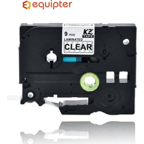 9mm Black on Clear Tze121 Laminated Label Tape Compatible Brother p-touch label printers Tze-121 Tze 121 tz121 tz-121 tze tapes