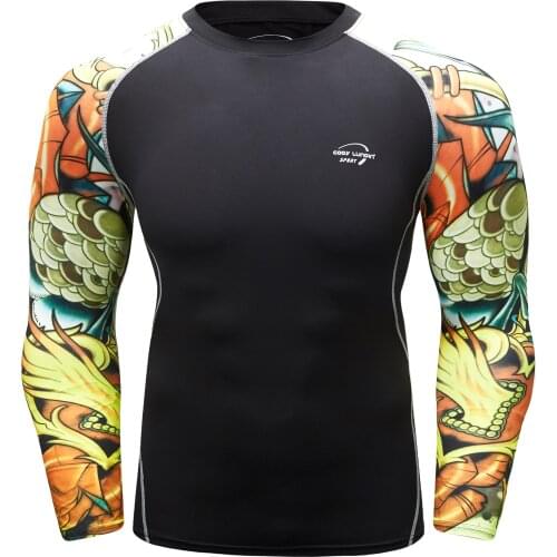 Cody Lundin Sportswear Clothing Custom BJJ rashguard Mens Long Sleeve Printed shirt