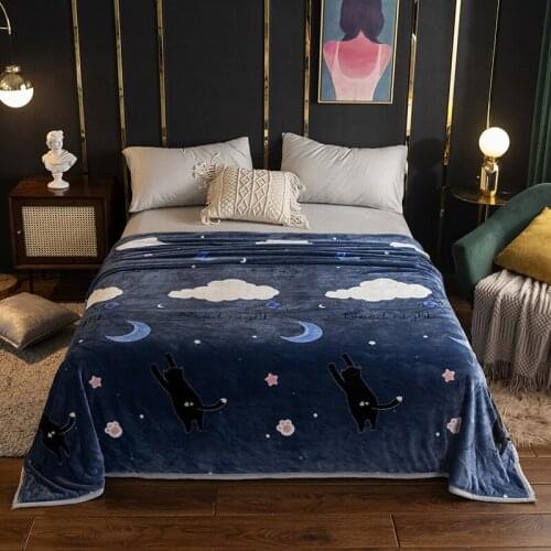 Double Thickening French Fleece Coral Fleece Blanket For Nap Air Conditioning Lamb Fleece Blanket Throwing Blanket On The Sofa