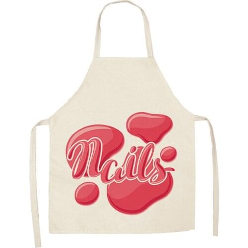 Nail Polish Pattern Apron Baking Accessories Apron Female Cooking Accessories Apron Male Cafe Kitchen Apron for Women Men